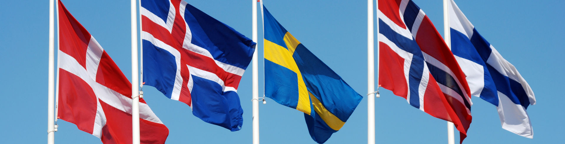 The Nordic flags