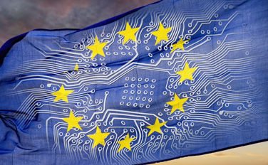 EU flag og digitalisering